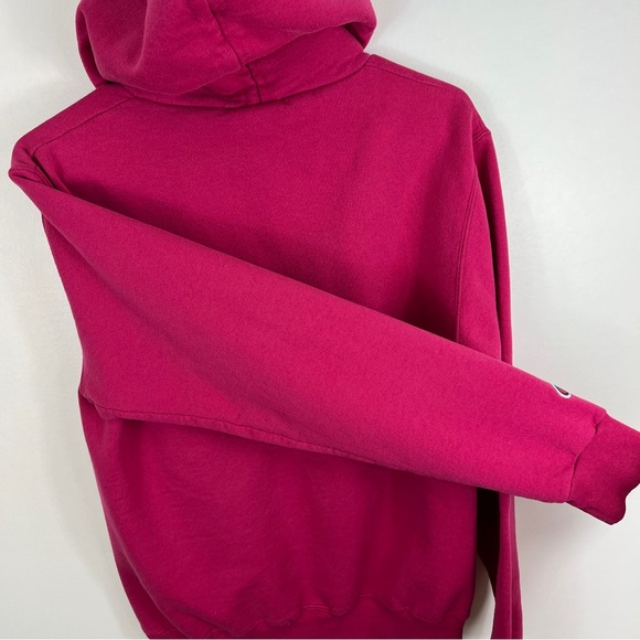 University Akron Zips Roo Pink Size Small Hoodie Sweatshirt Champion Brand - Picture 11 of 12